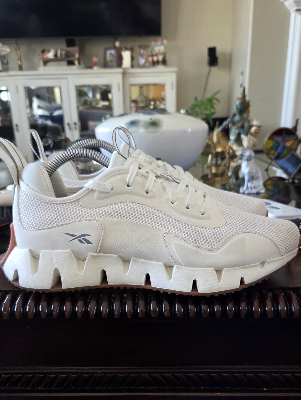 Reebok Zig Kinetica Edge White Athletic Sneakers